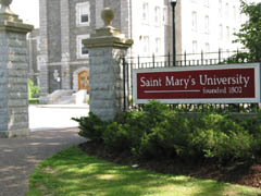 St Mary's University Sign